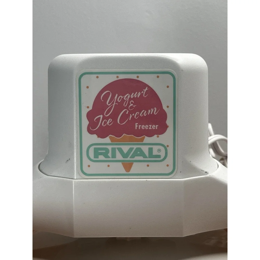 Rival 8401 Electric Ice Cream Yogurt Freezer Maker 4 Qt Peach USA Complete - Picture 3 of 7